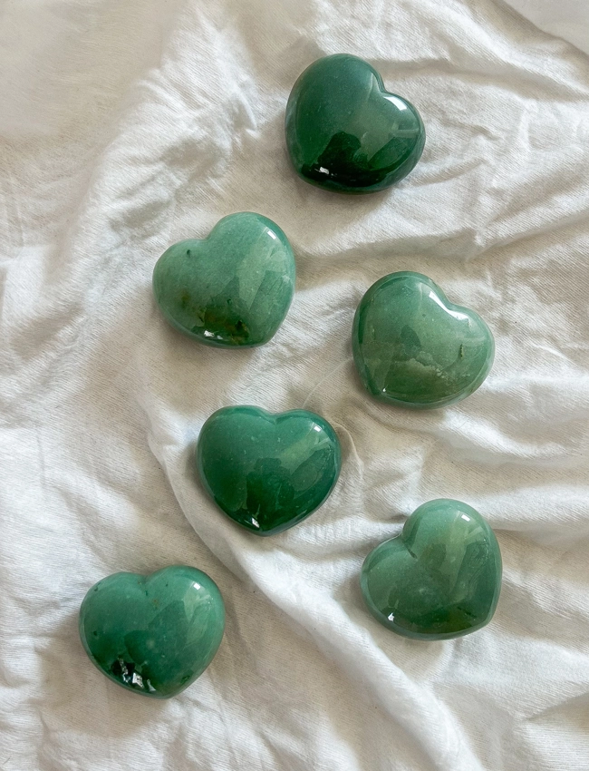 cuore in Avventurina Verde